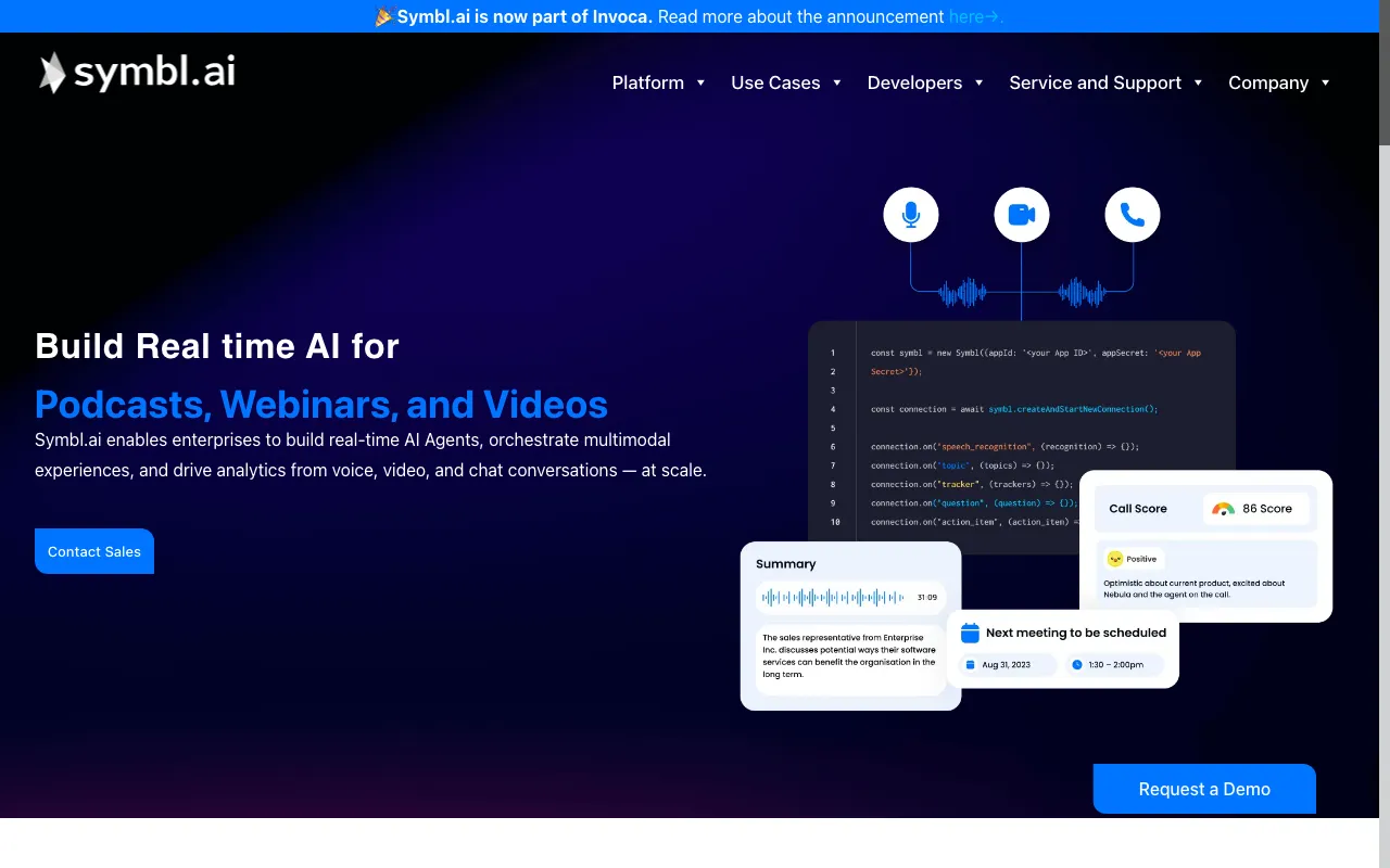 Symbl.ai — preview screenshot