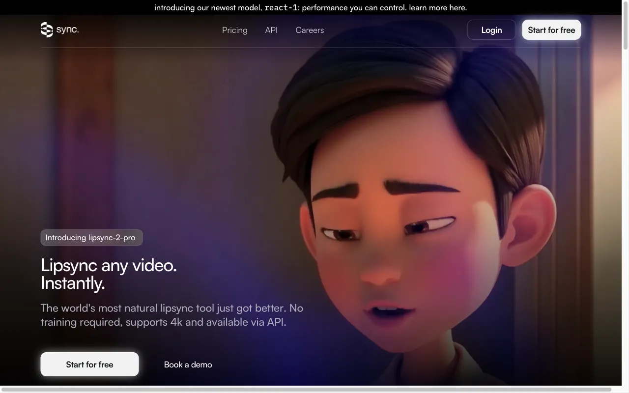 sync.so — preview screenshot