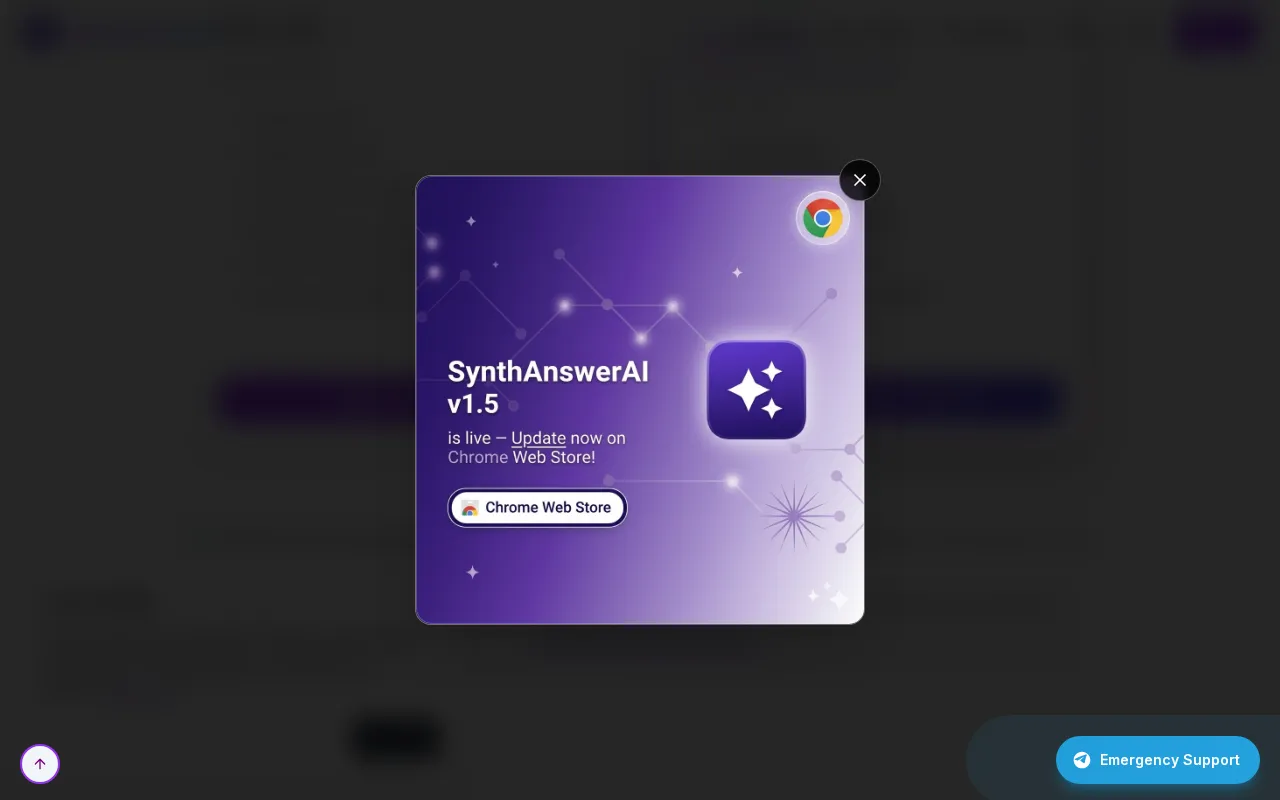 SynthAnswer AI — pricing page