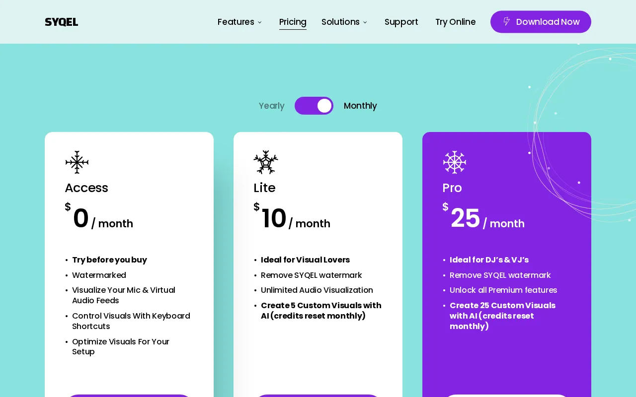 SYQEL — pricing page