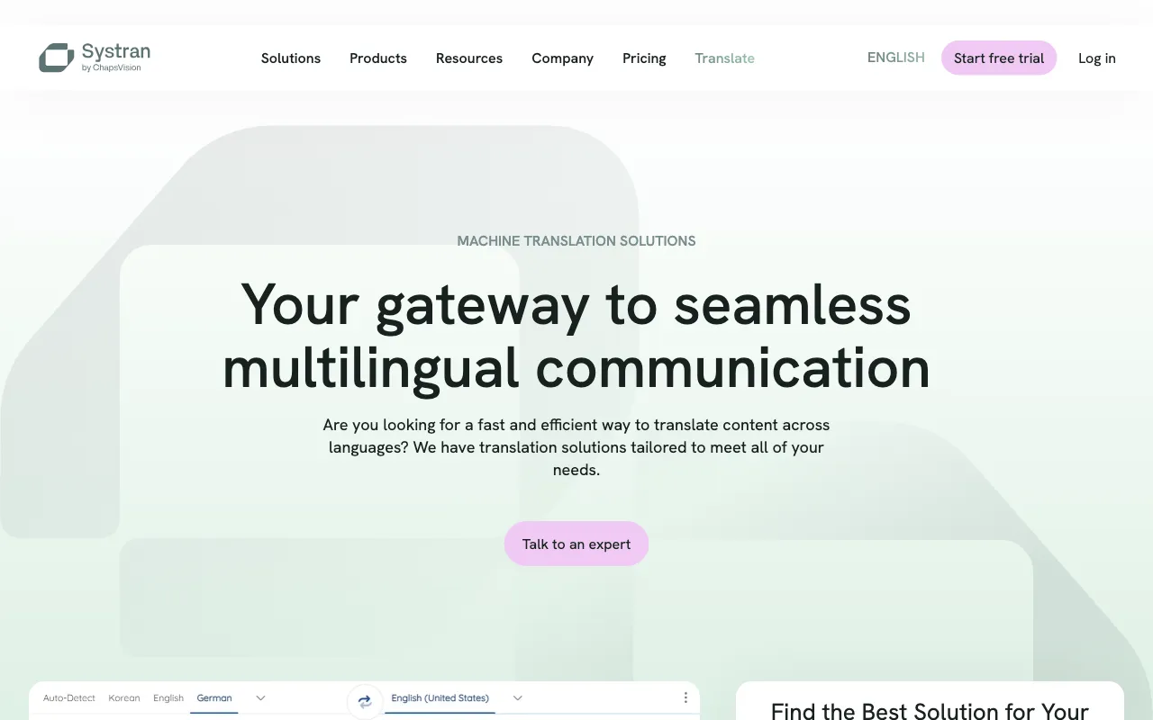 SYSTRAN — preview screenshot