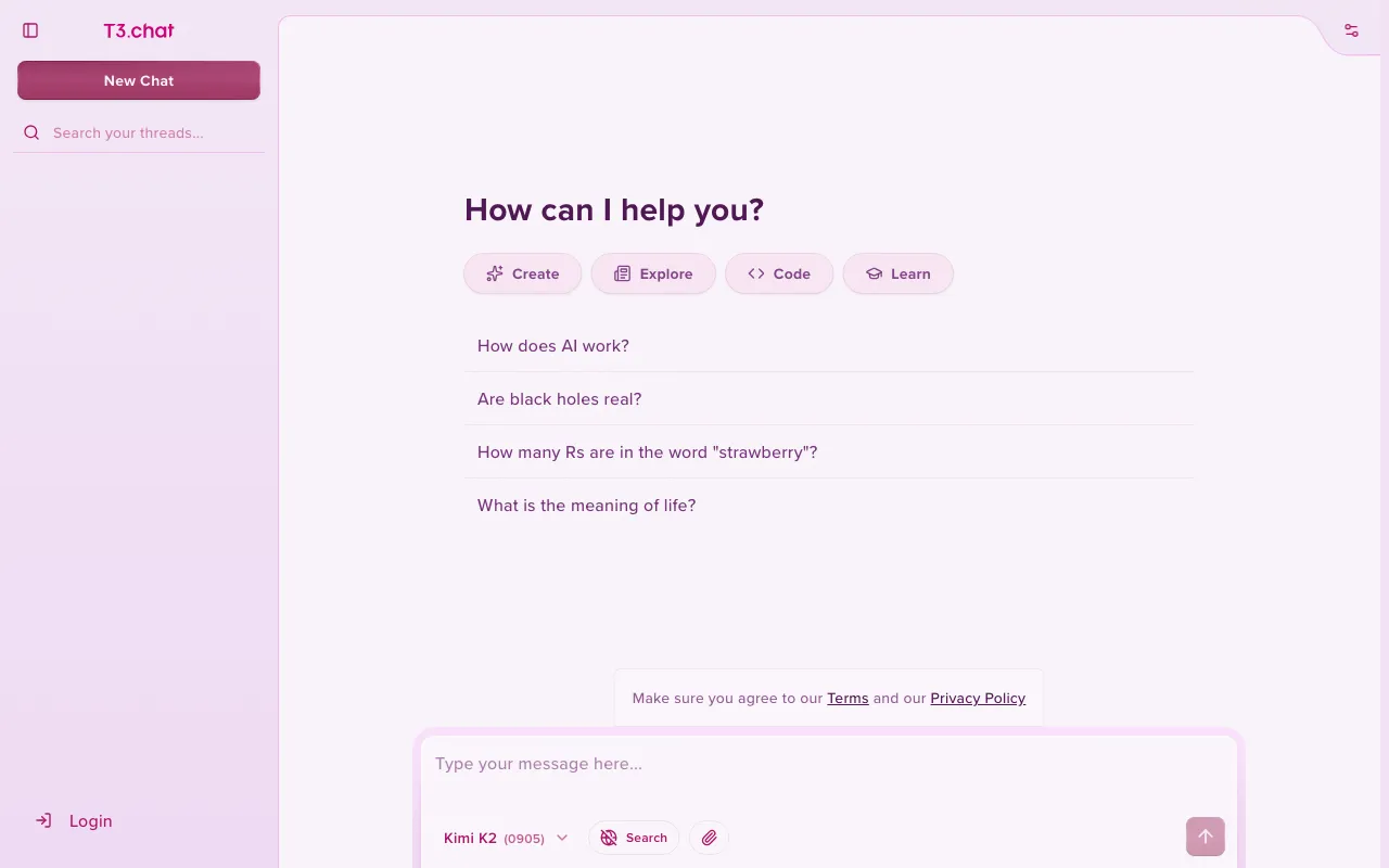 T3 Chat — preview screenshot