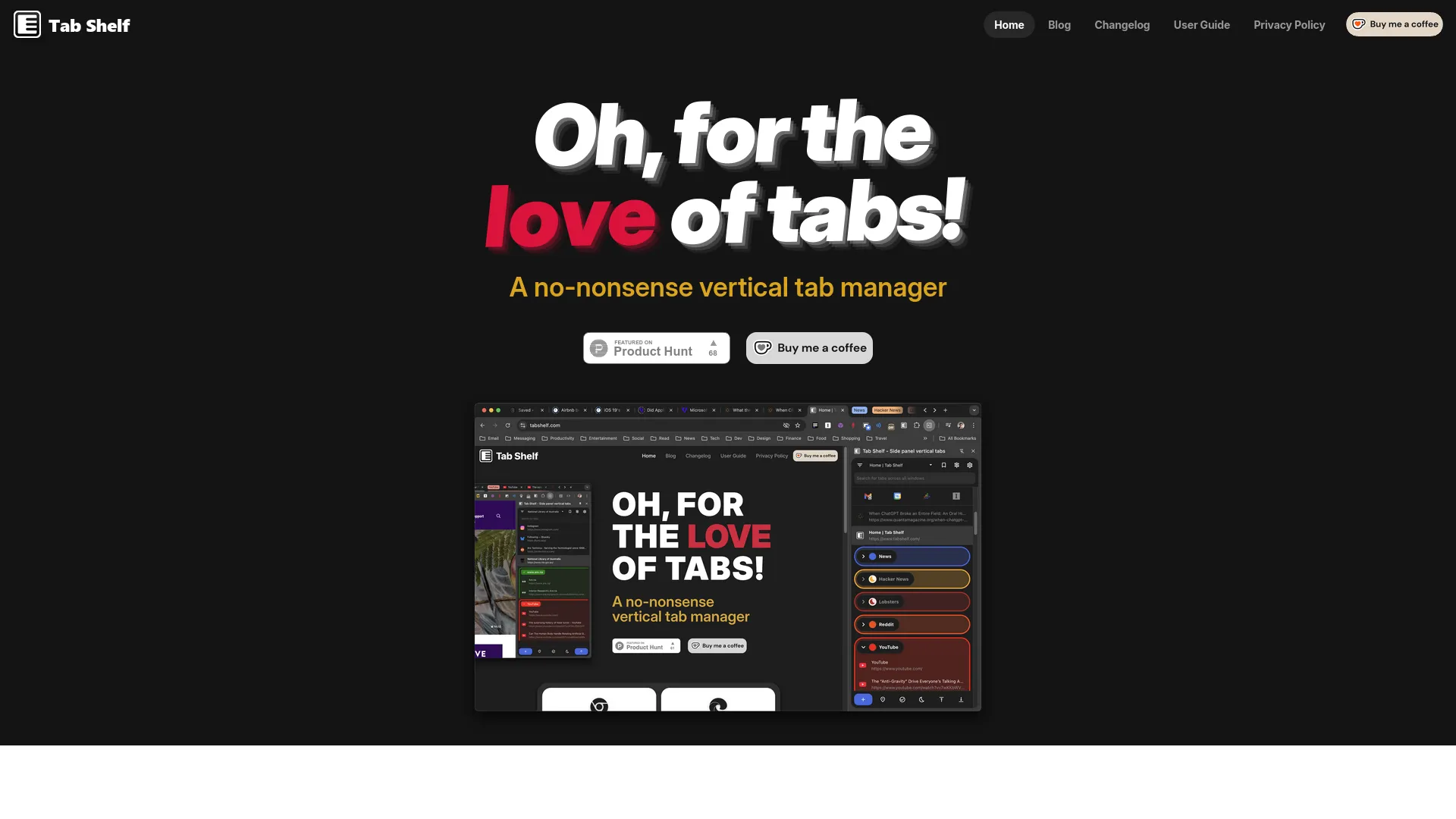 Tab Shelf — preview screenshot
