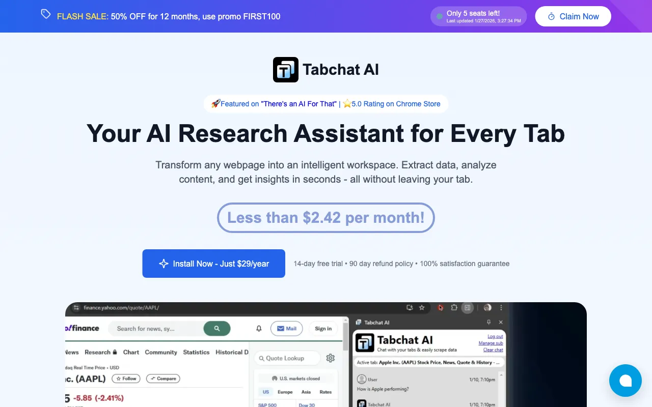 Tabchat AI — preview screenshot