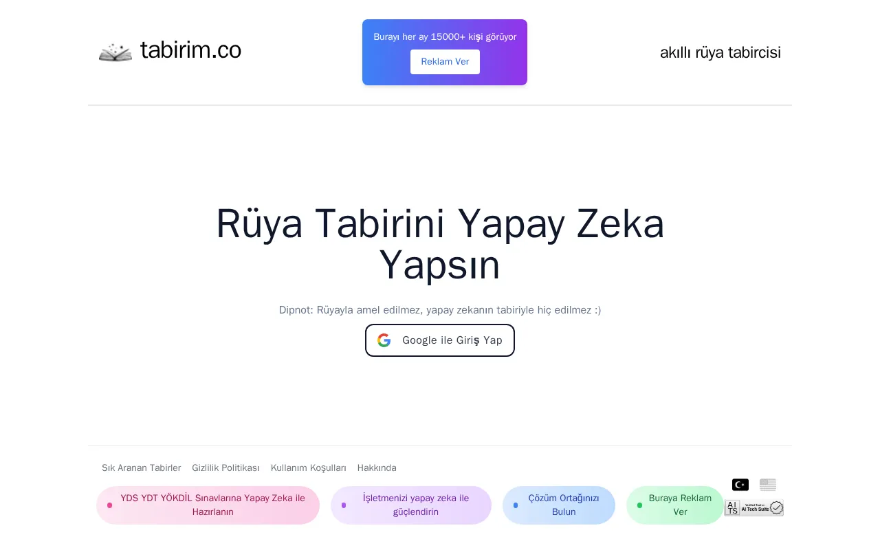 tabirim.co — preview screenshot