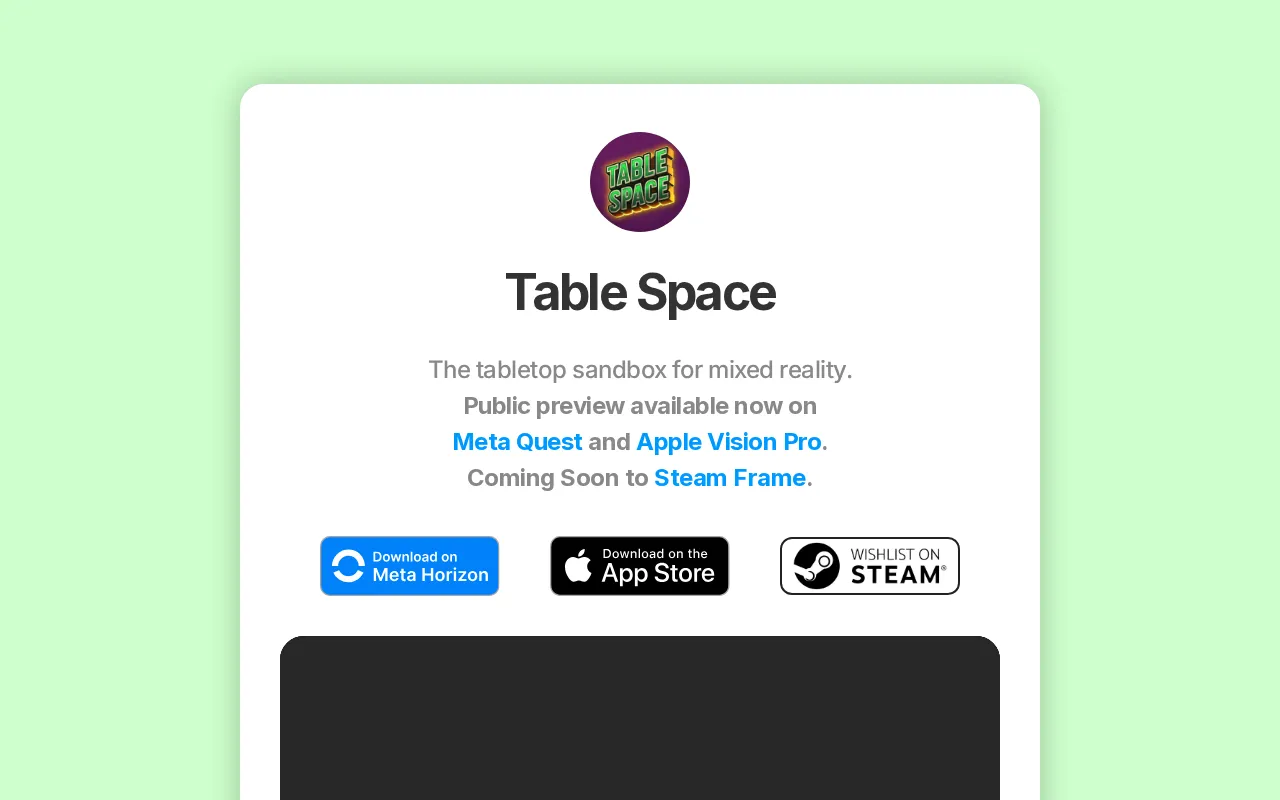 Table Space by Boxtree — preview screenshot