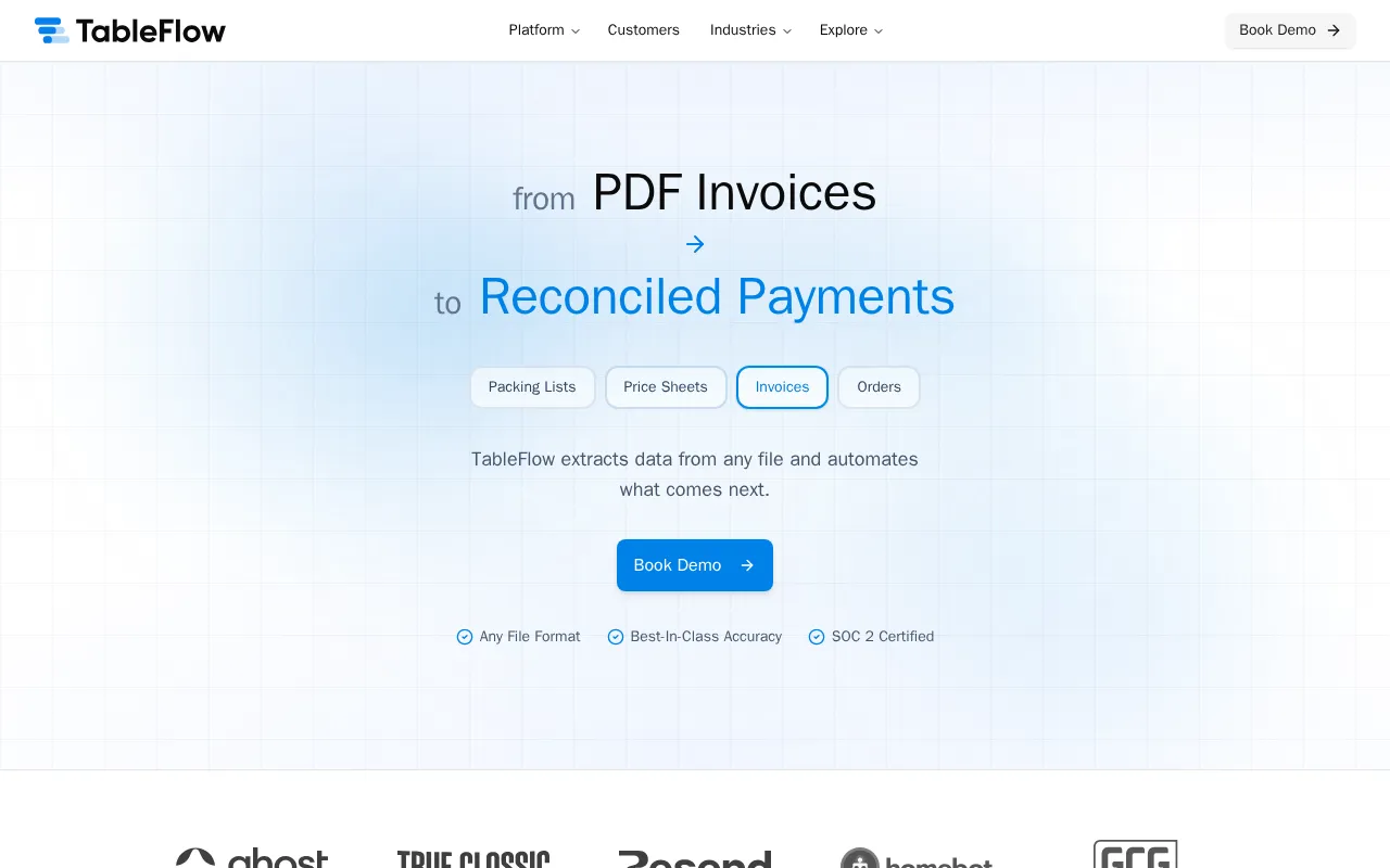 TableFlow — pricing page