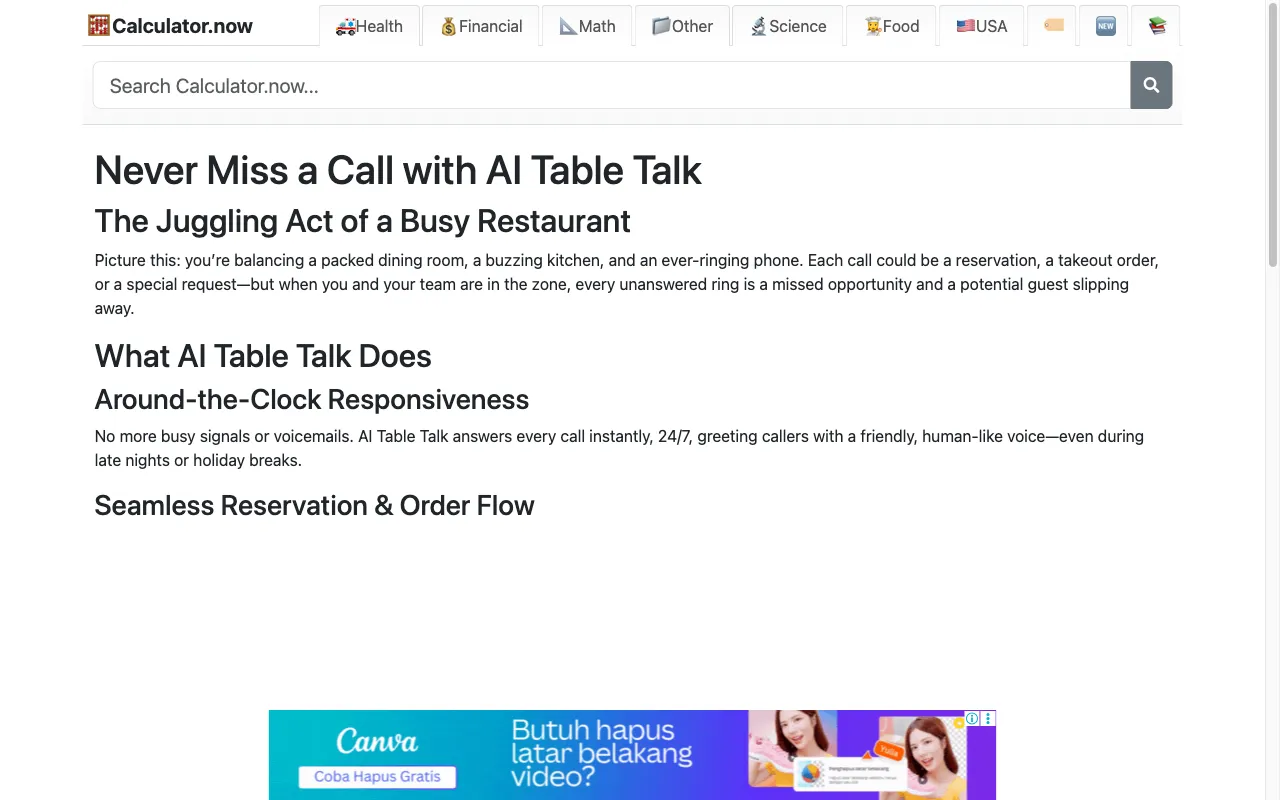 TableTalk — preview screenshot