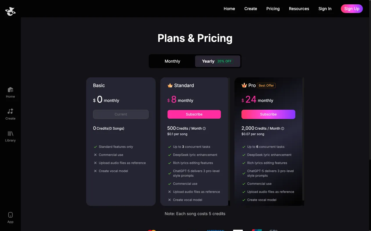 Tad AI — pricing page