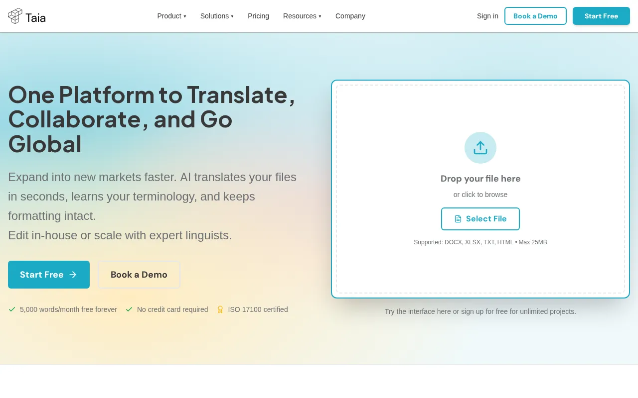 Taia — preview screenshot