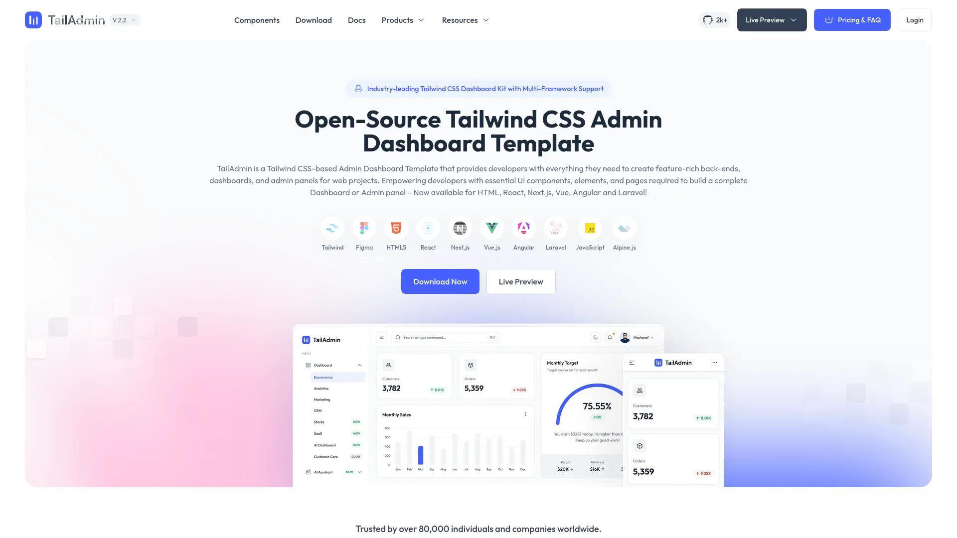 TailAdmin — preview screenshot