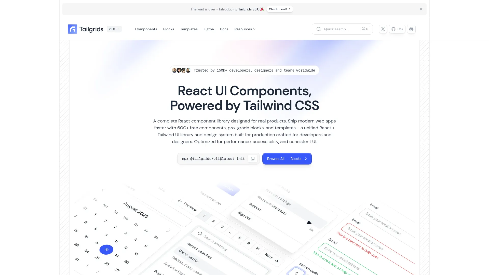 TailGrids — preview screenshot
