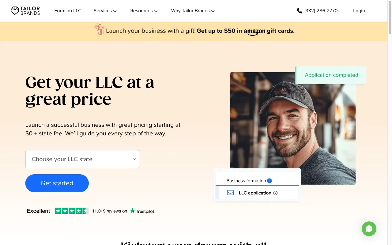 Tailor Brands — pricing page