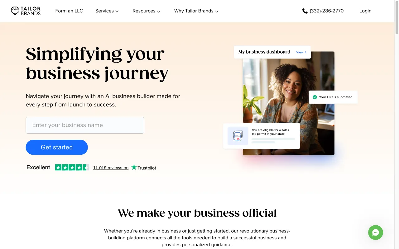 Tailor Brands — preview screenshot