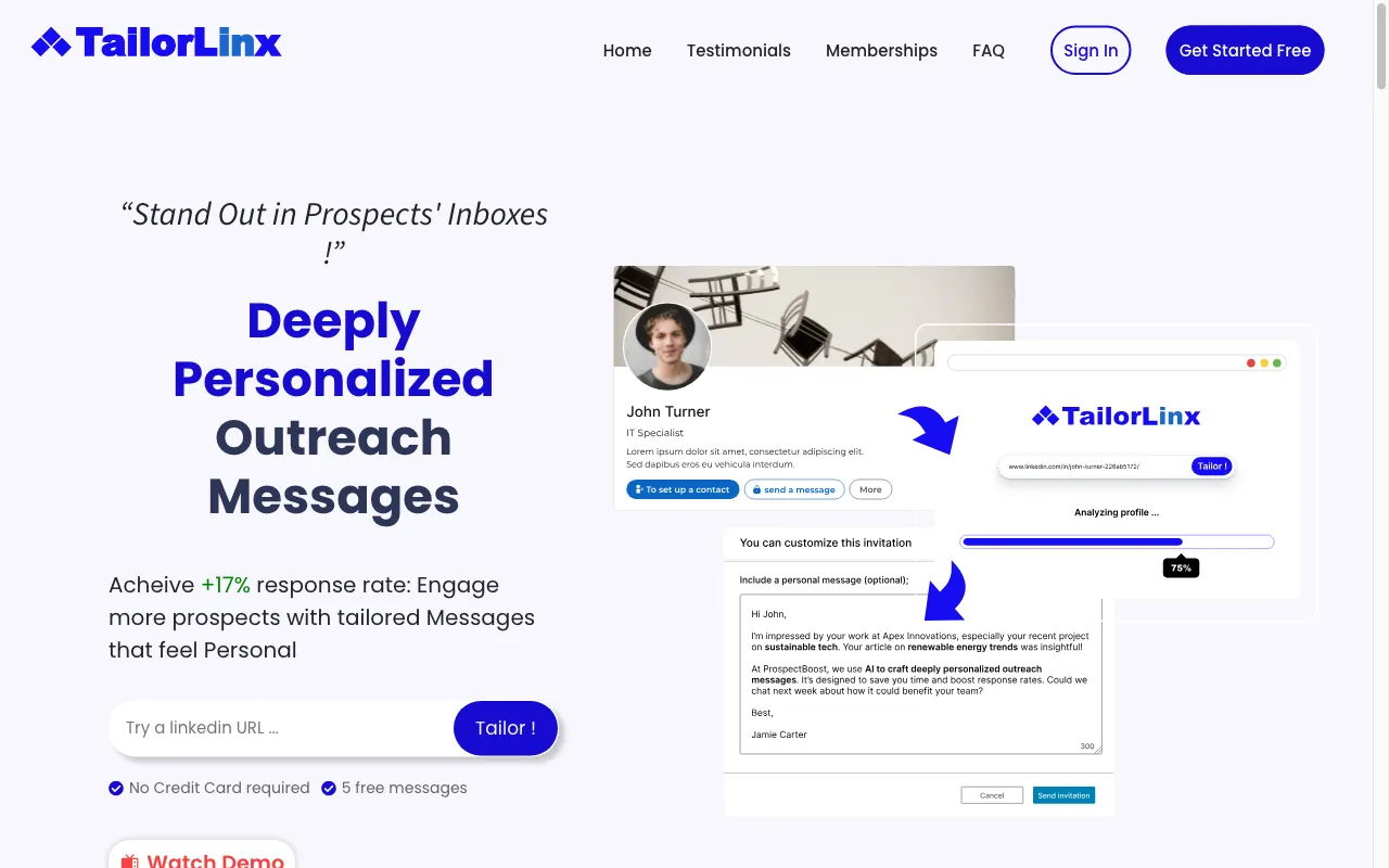 TailorLinx — preview screenshot