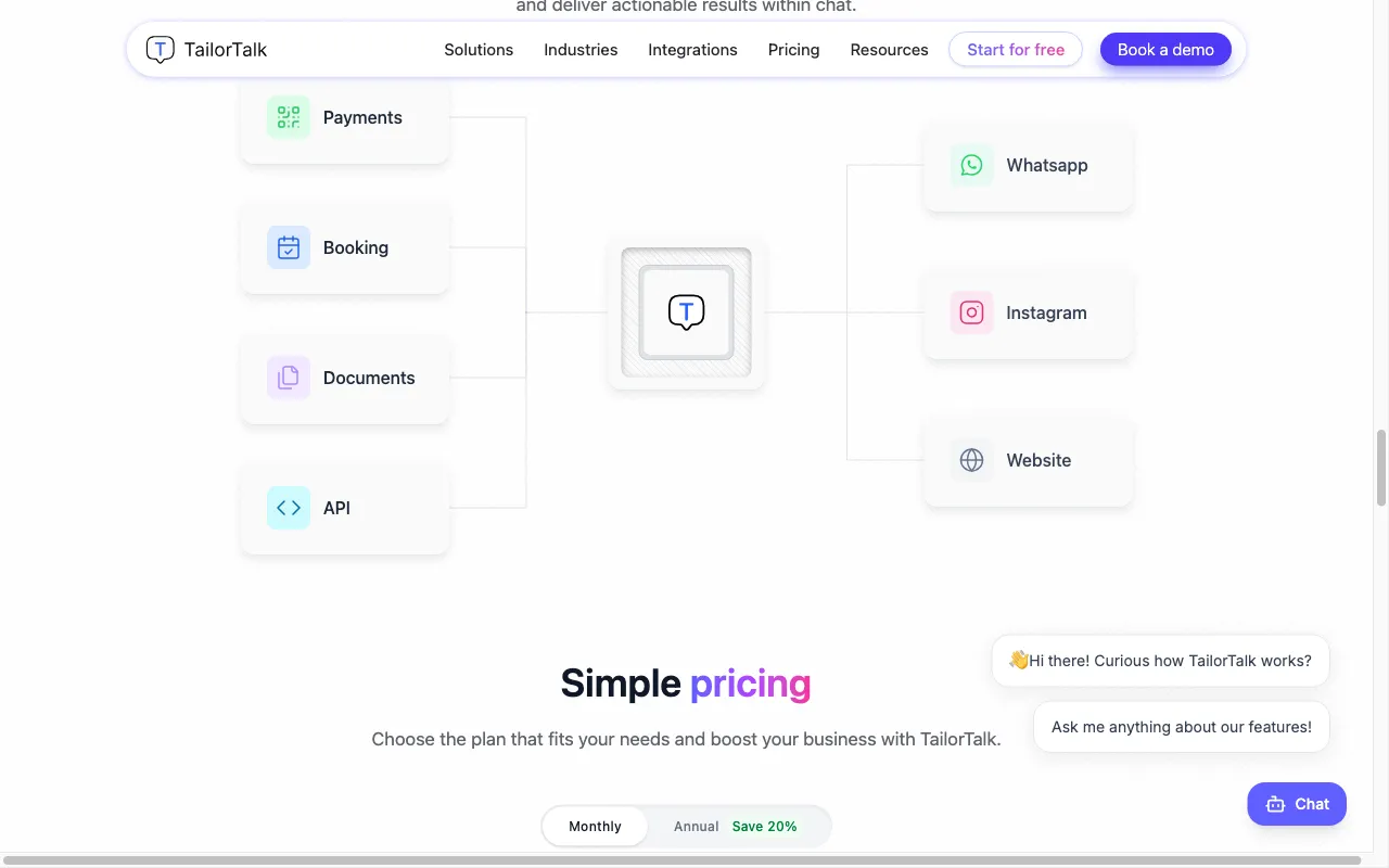 TailorTalk — pricing page