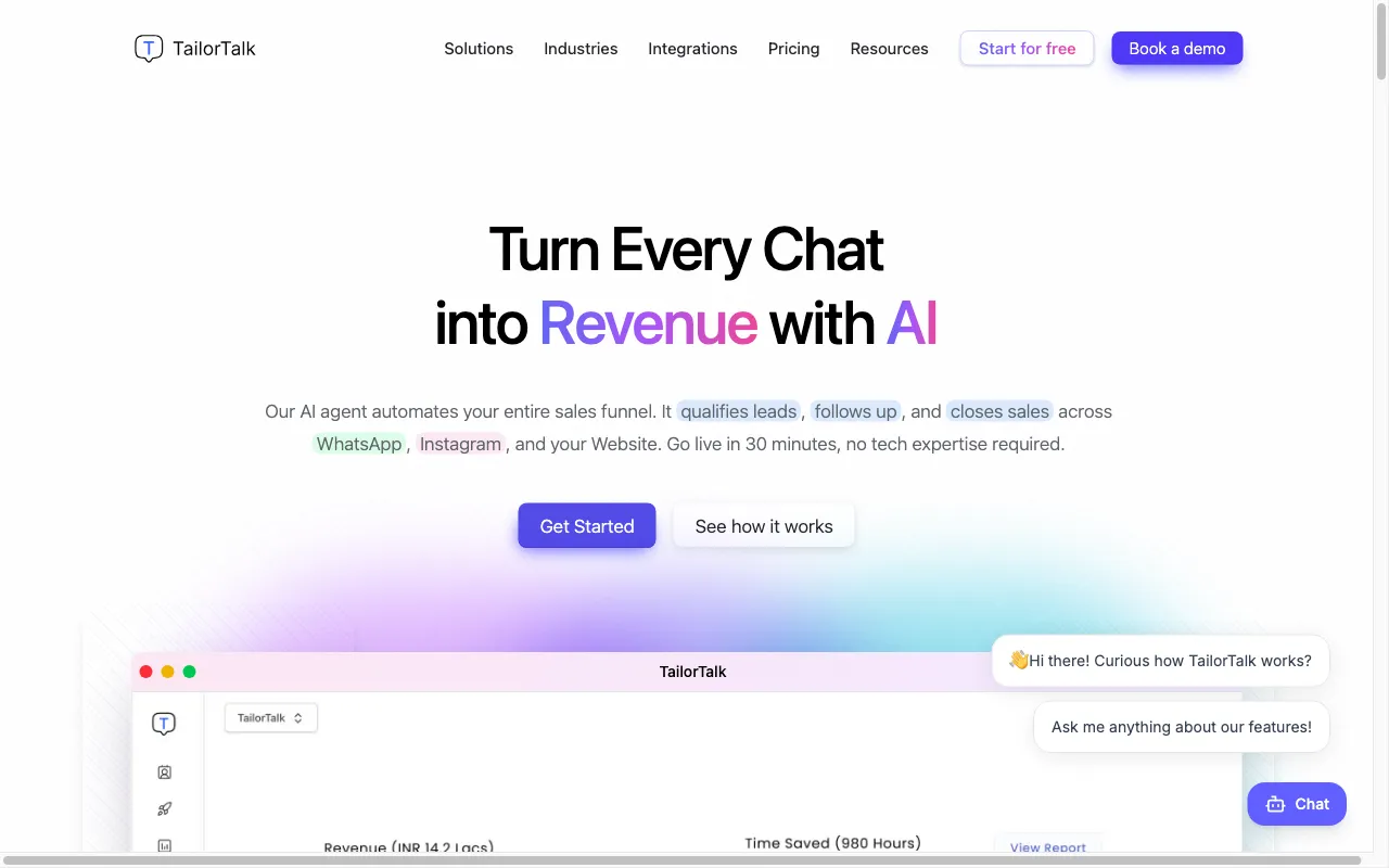 TailorTalk — preview screenshot