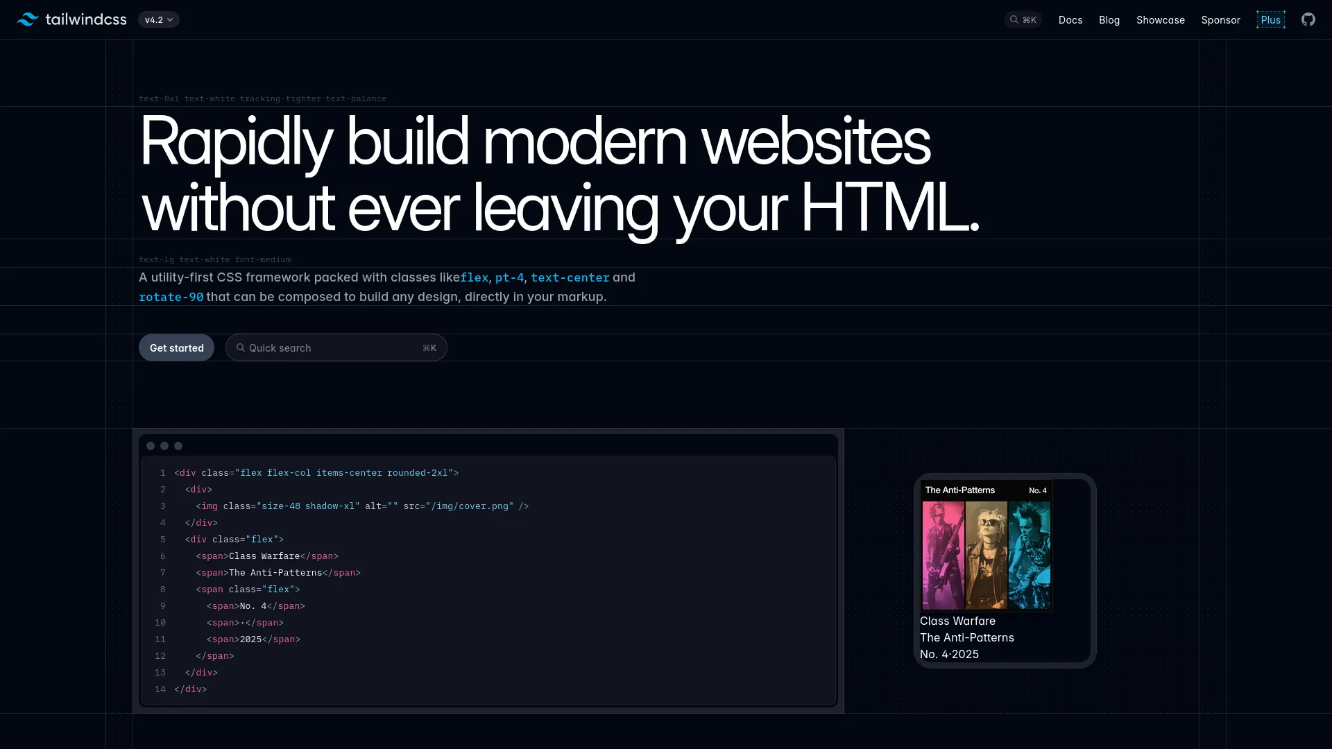 Tailwind CSS — preview screenshot