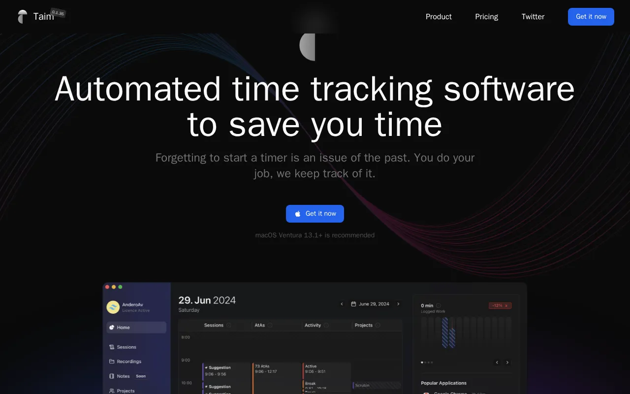 Taim — pricing page