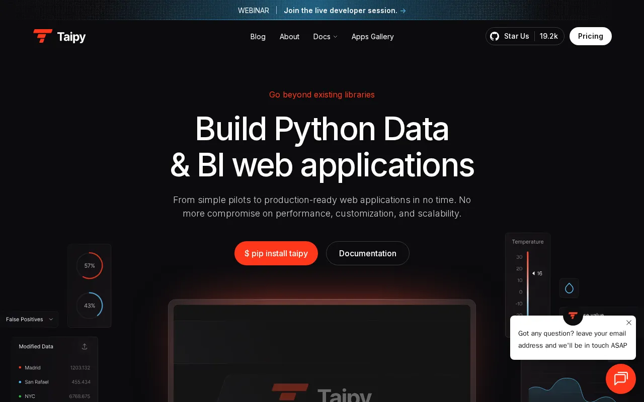 Taipy — preview screenshot