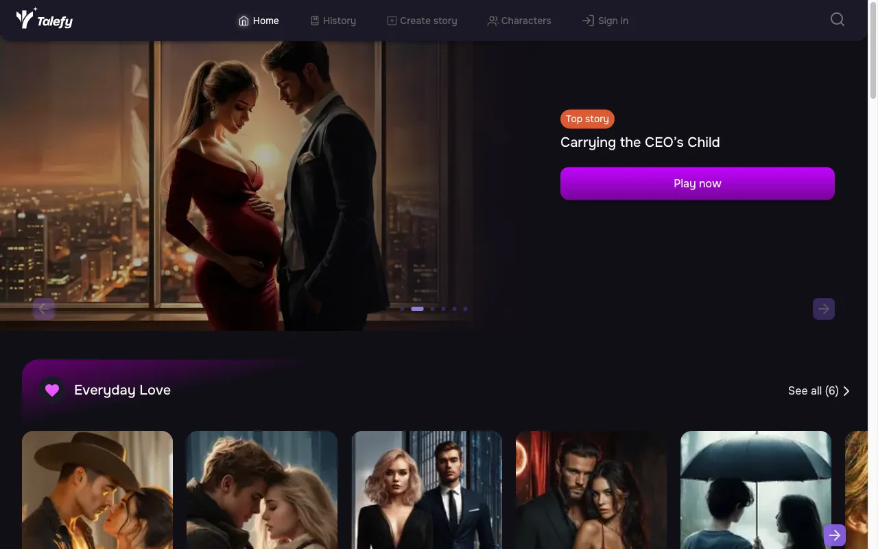 Talefy — preview screenshot
