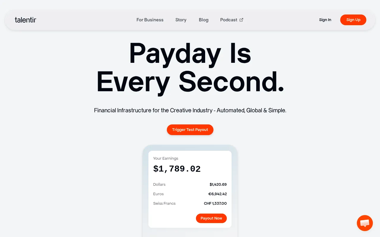 Talentir — preview screenshot