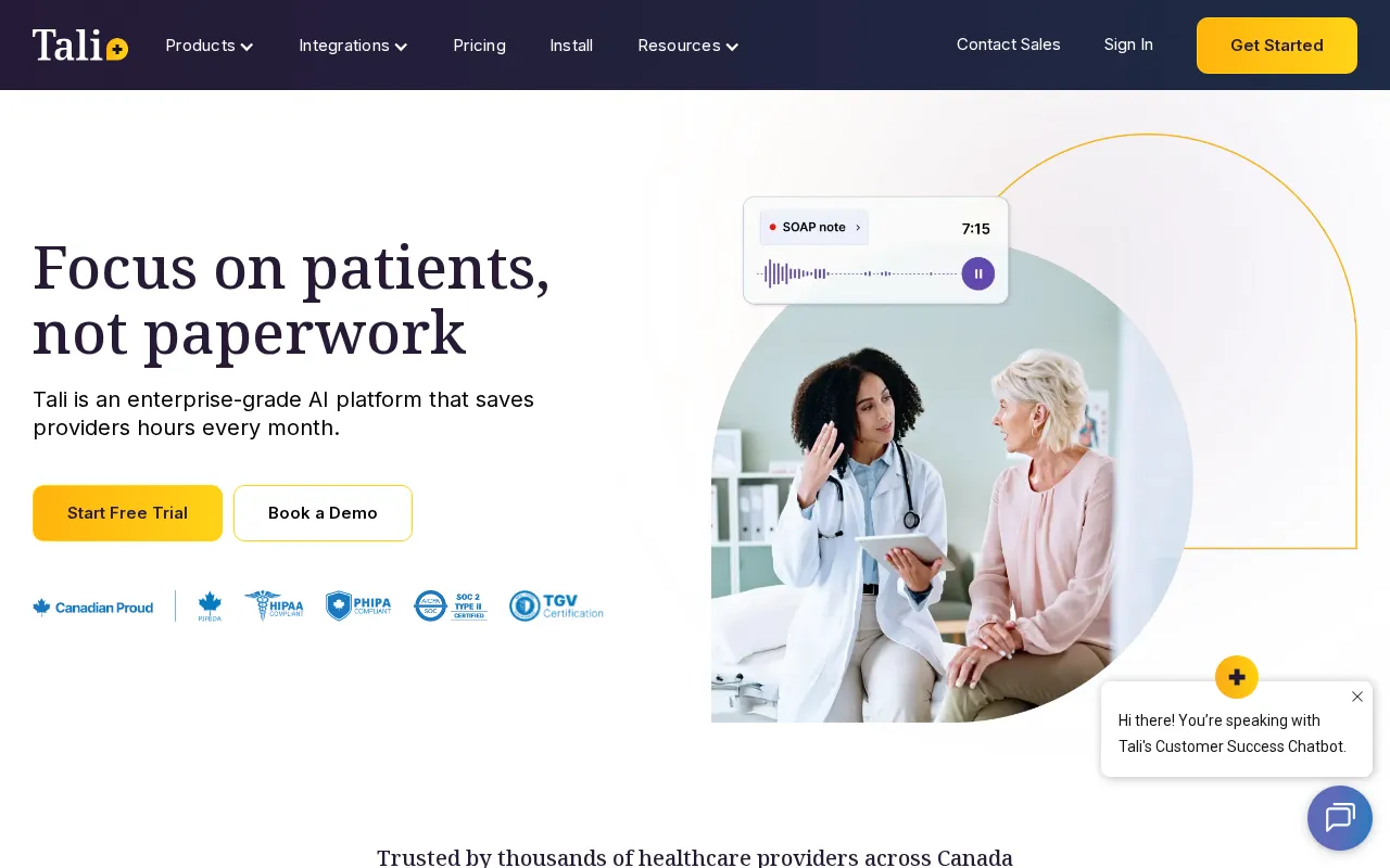 Tali — preview screenshot