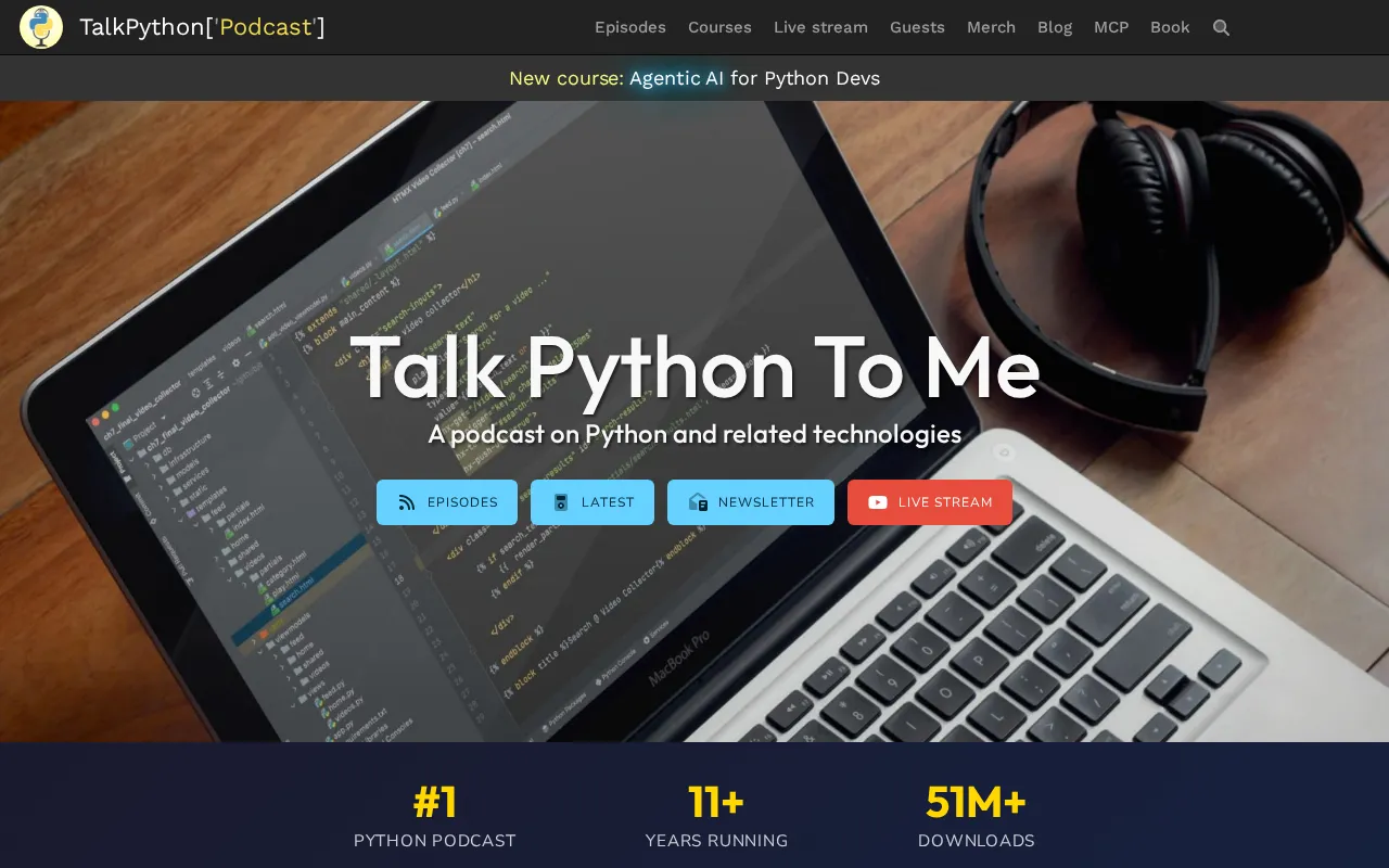 Talk Python To Me — preview screenshot