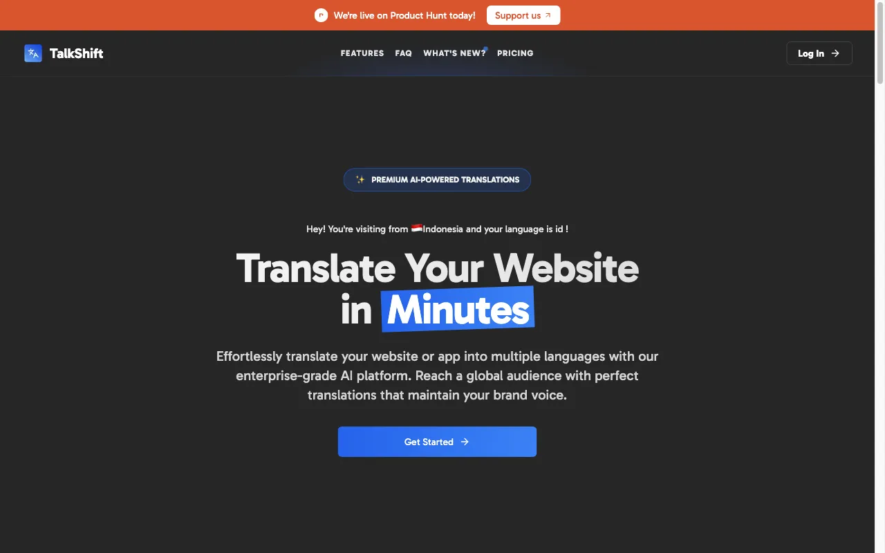 Talk-Shift — preview screenshot