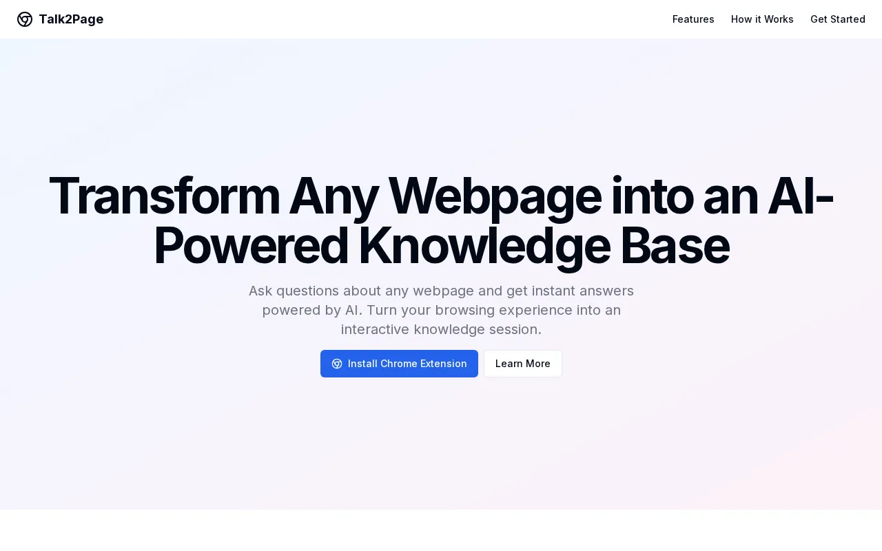 Talk2Page — preview screenshot