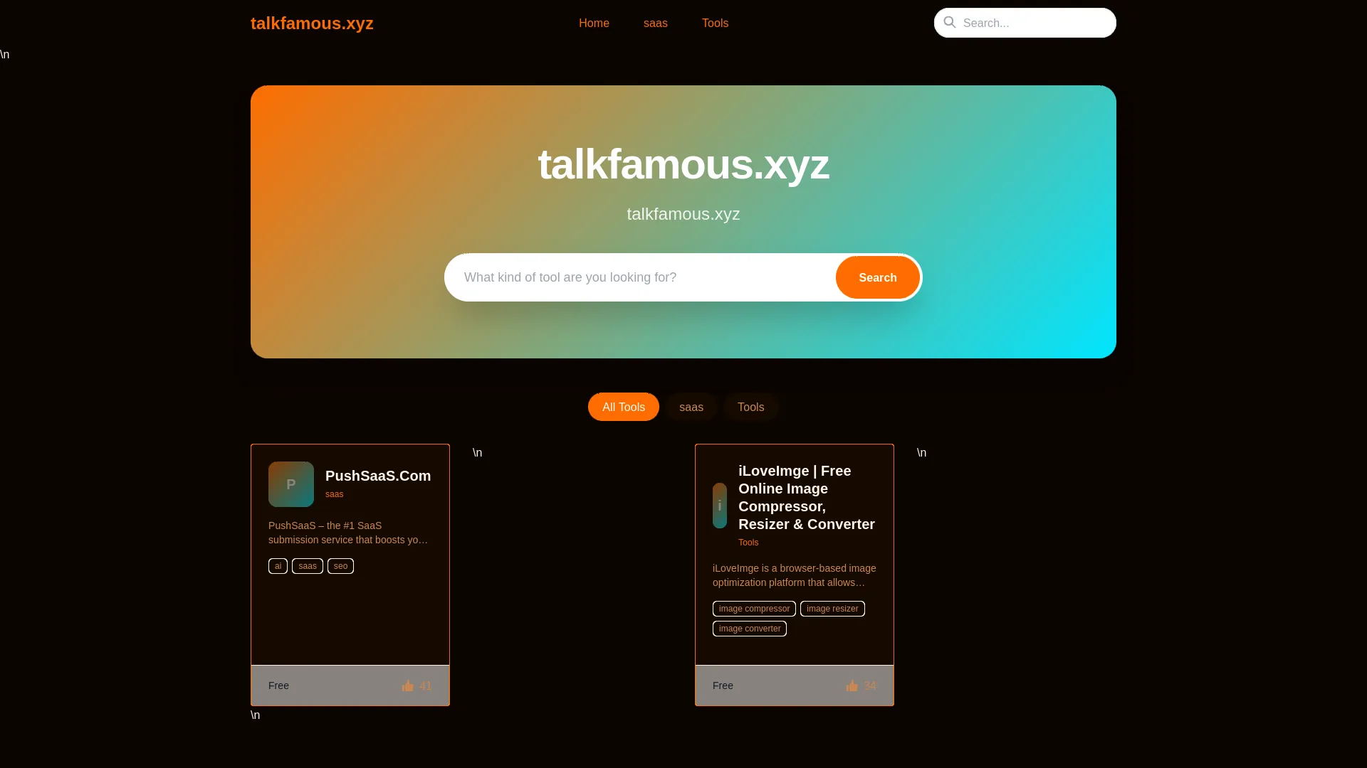 TalkFamous — preview screenshot