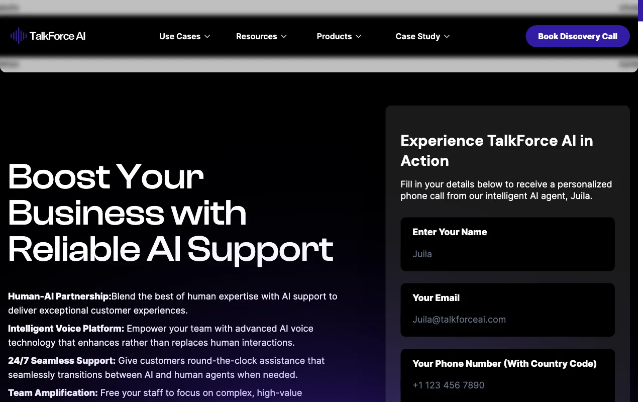 TalkForce AI — preview screenshot
