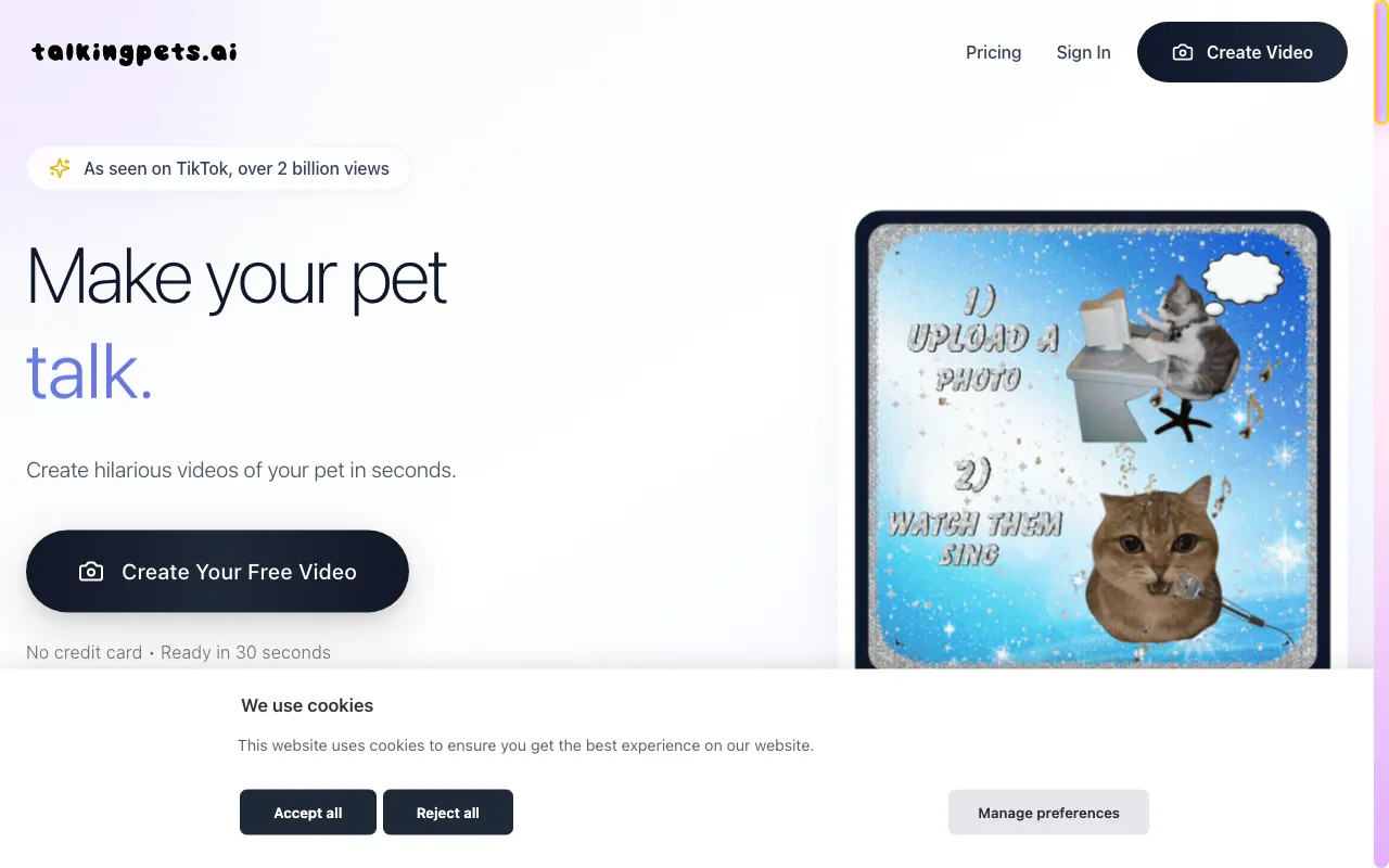 TalkingPets.ai — preview screenshot