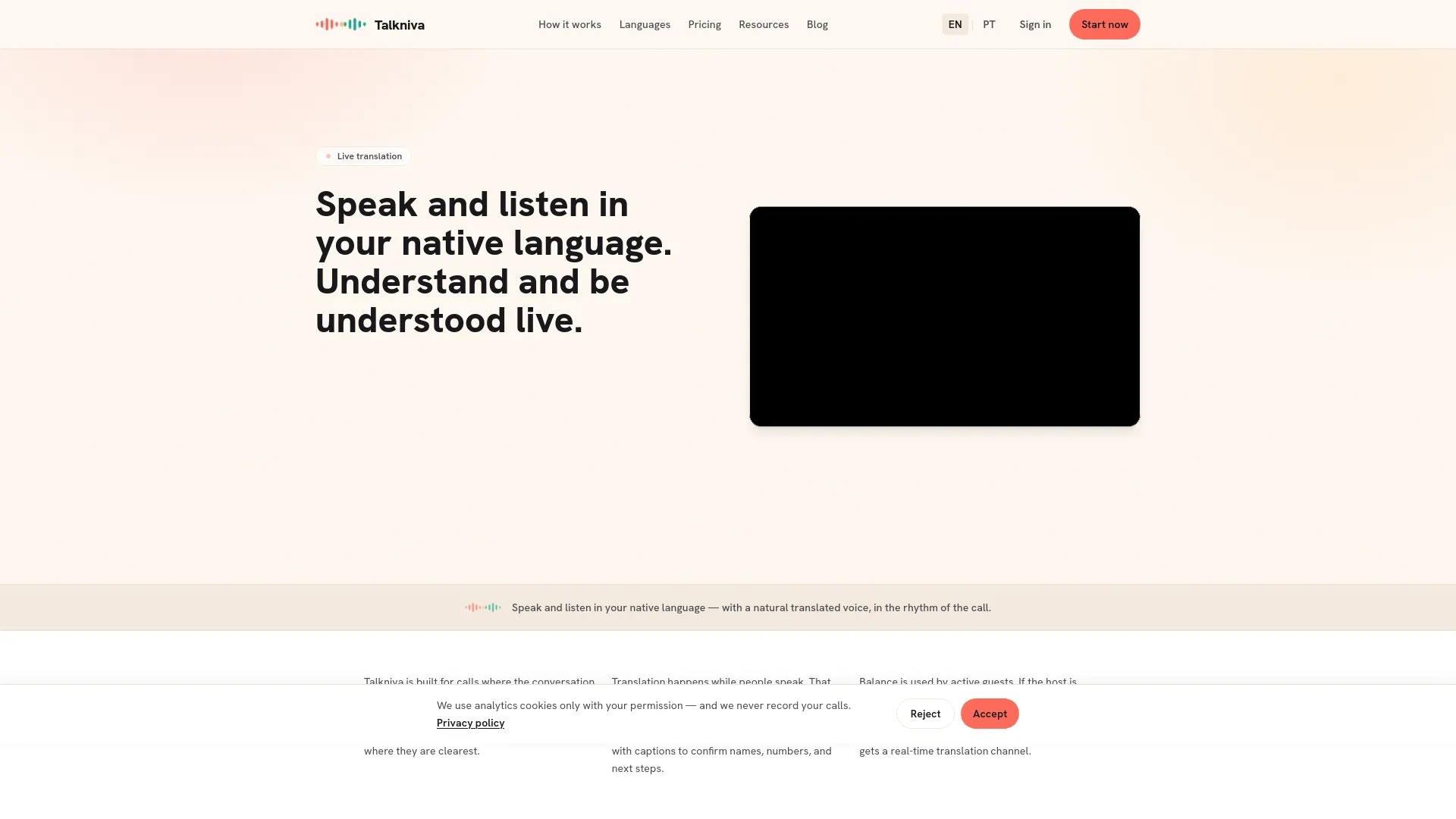 Talkniva — preview screenshot
