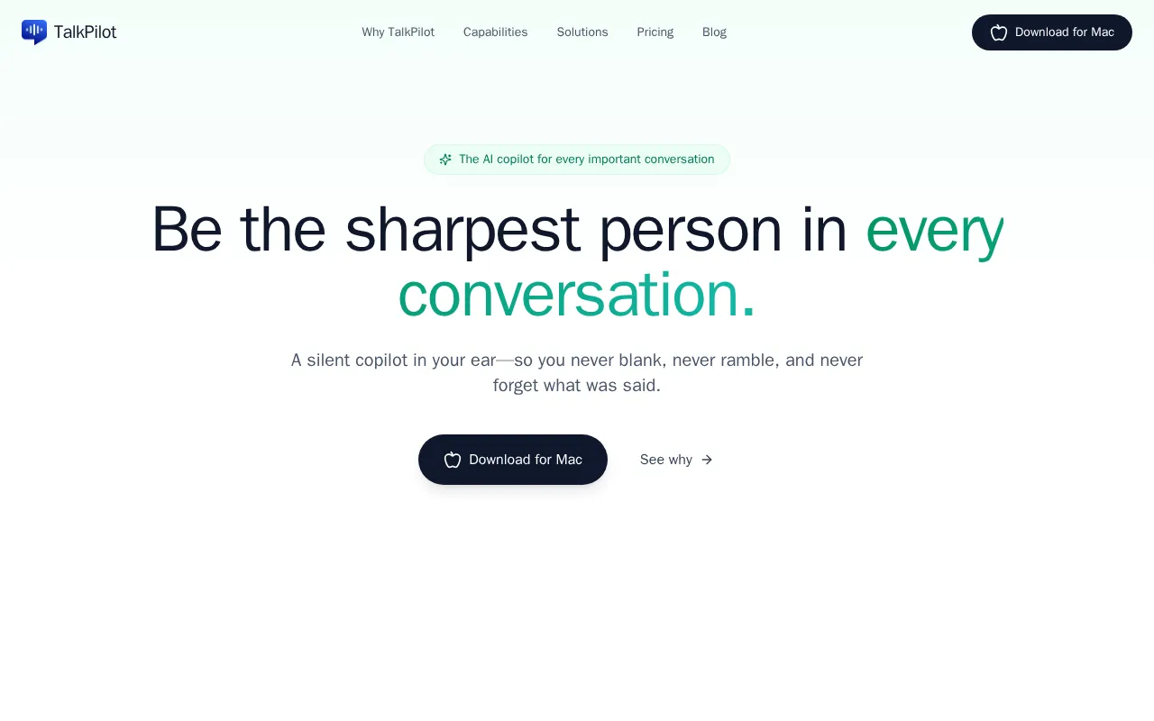 TalkPilot — preview screenshot