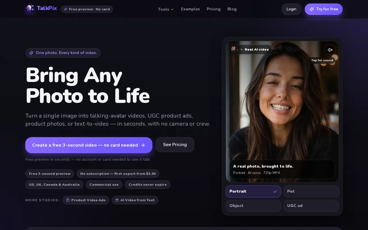 TalkPix AI — preview screenshot