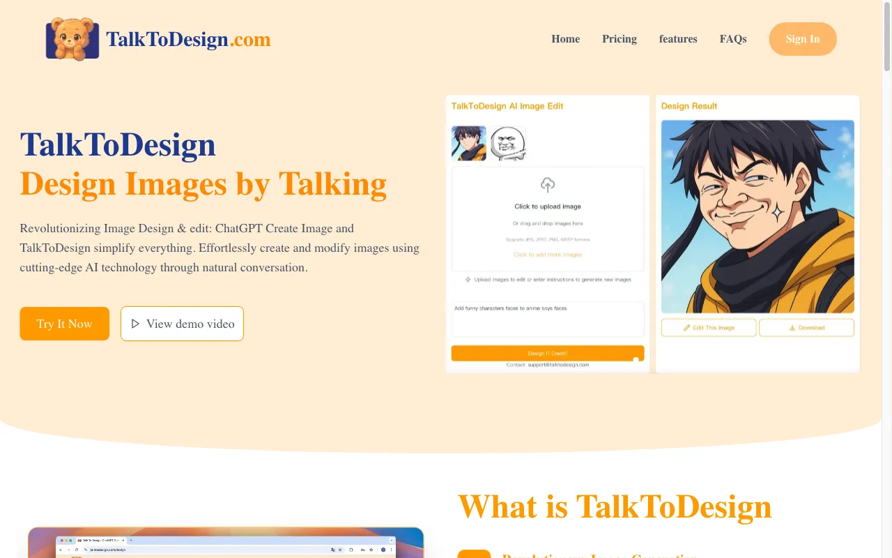 TalkToDesign — preview screenshot