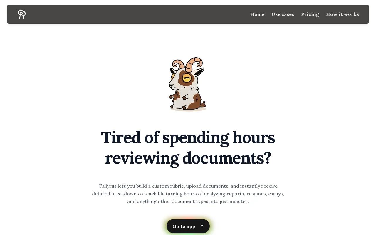 Tallyrus — pricing page