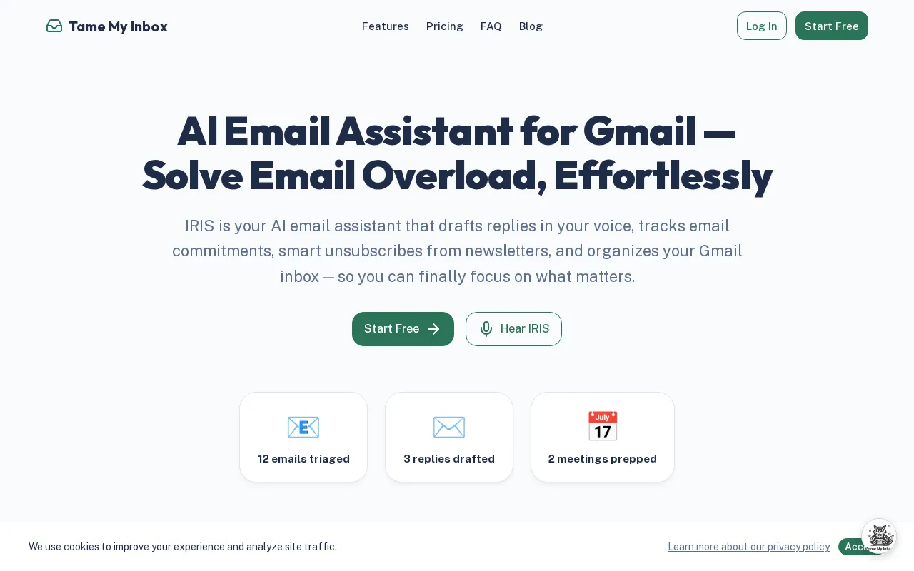 Tame My Inbox — preview screenshot