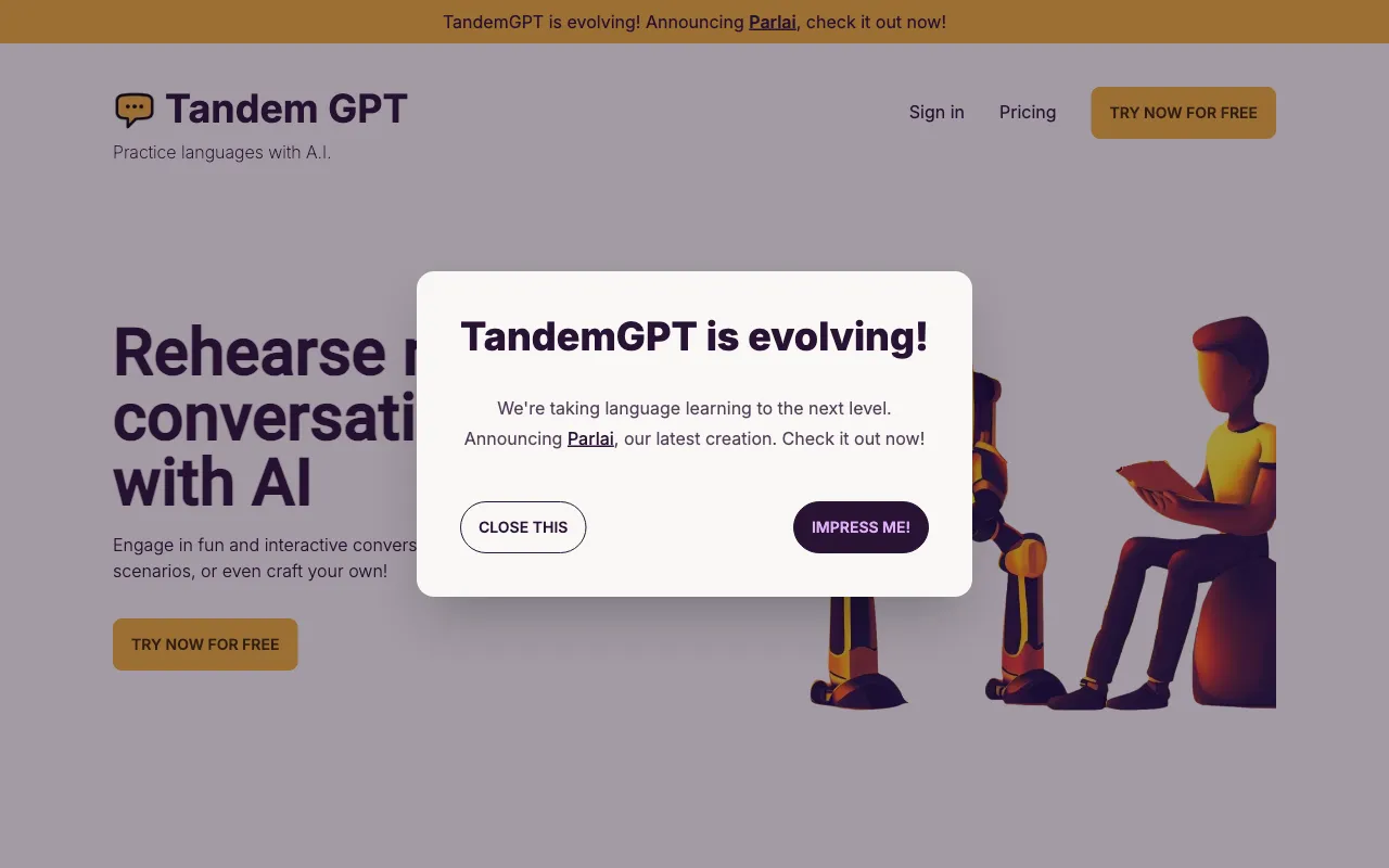 Tandem GPT — preview screenshot