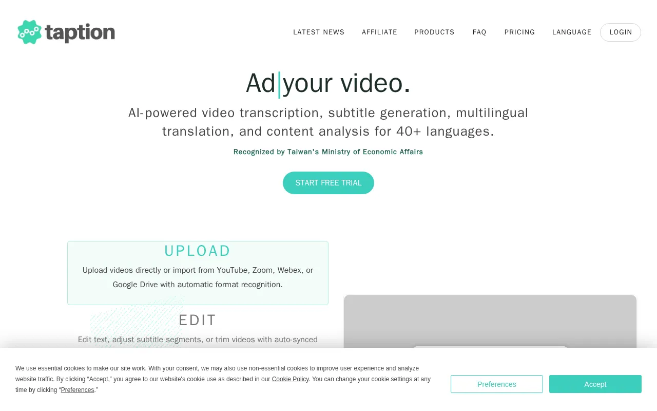 Taption — preview screenshot
