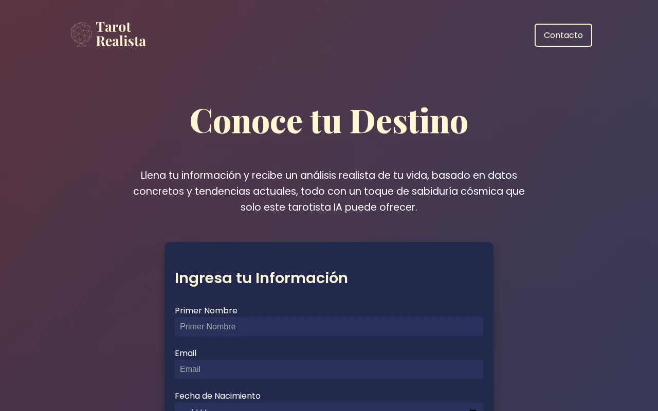 Tarot Realista — preview screenshot