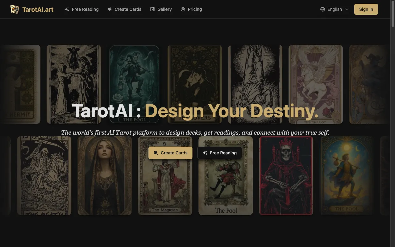 TarotAI — preview screenshot