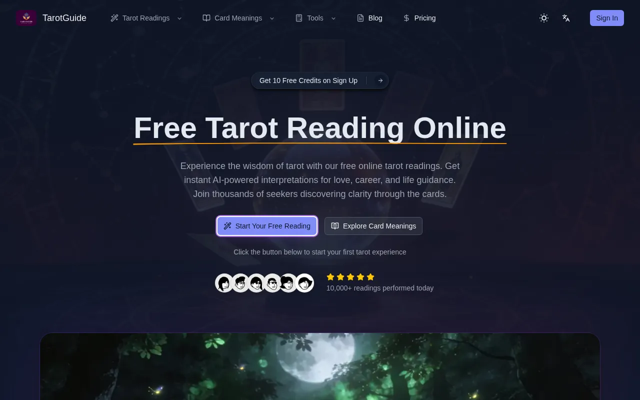 TarotGuide — preview screenshot