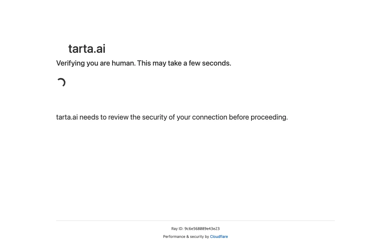 Tarta AI — pricing page