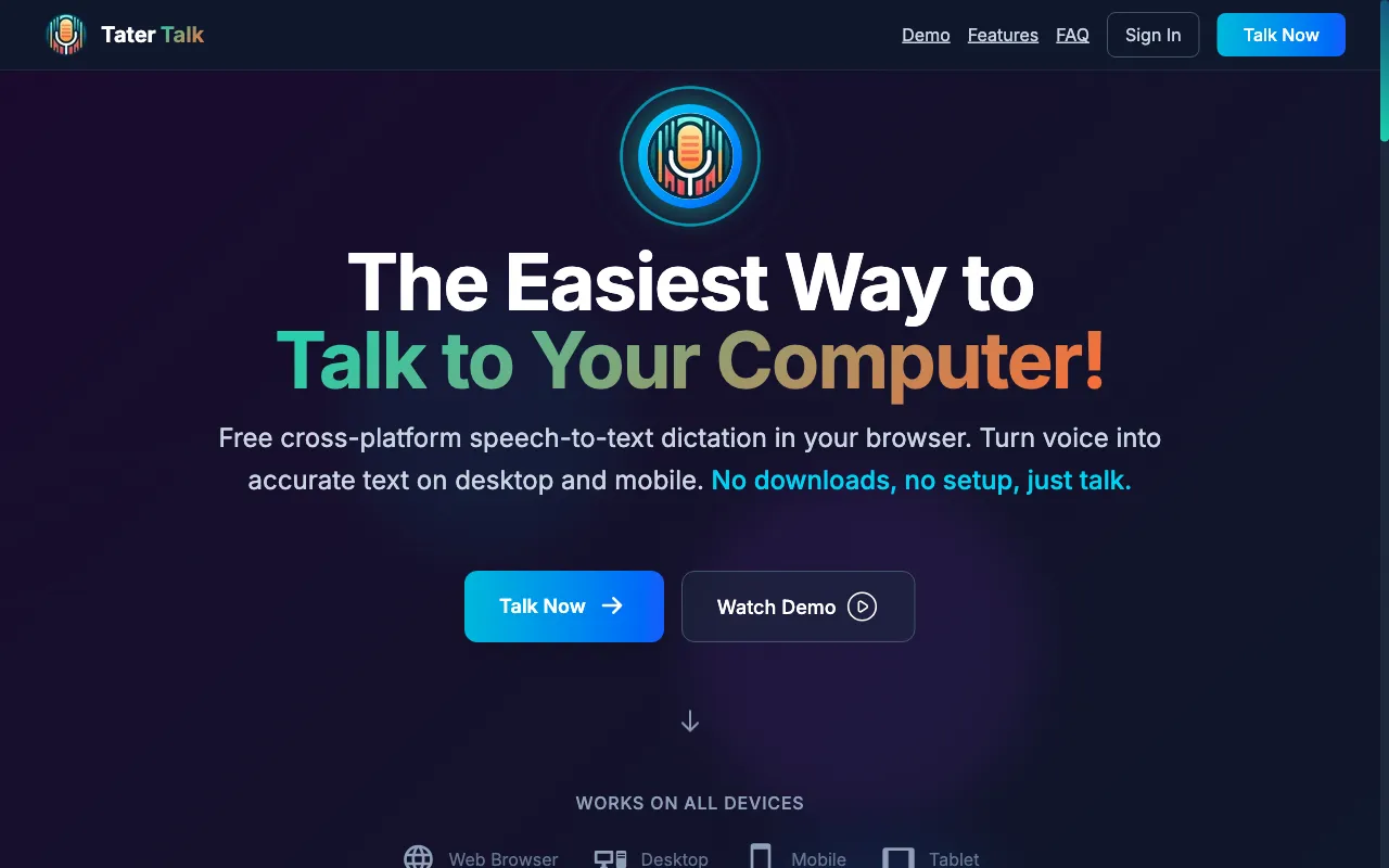 Tater Talk — preview screenshot