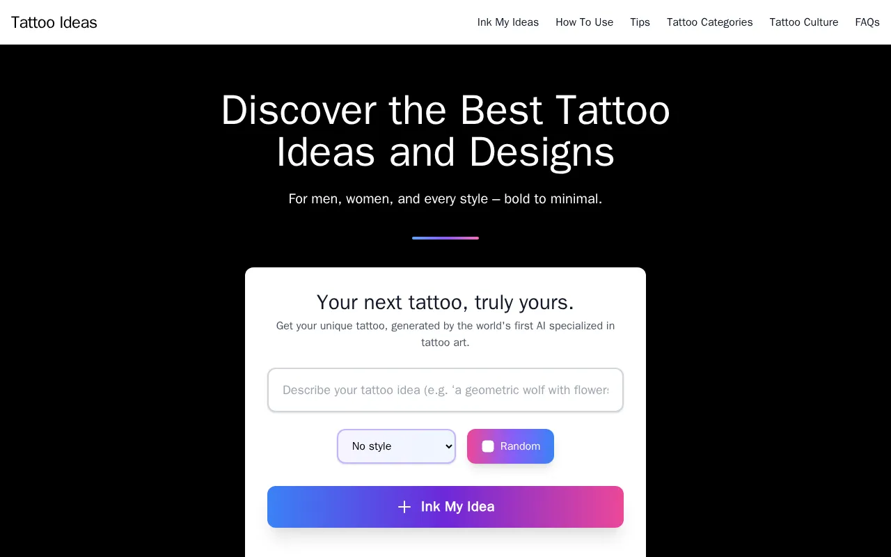 tattoo ideas — preview screenshot