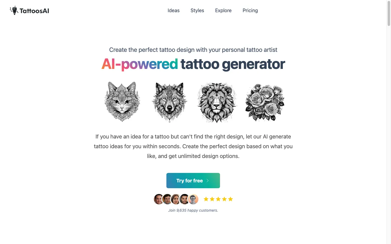 TattoosAI — preview screenshot