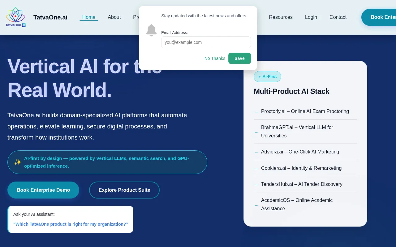 TatvaOne.ai — preview screenshot