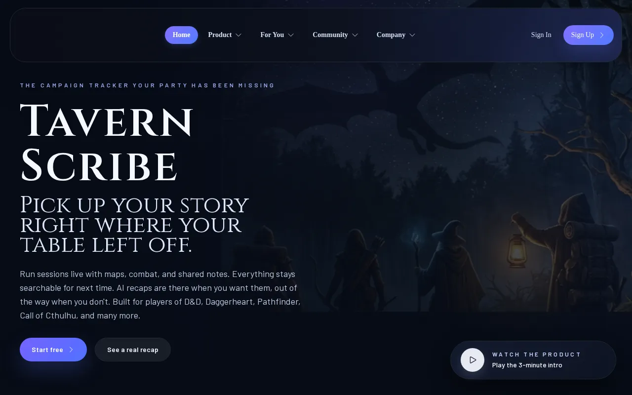 Tavern Scribe — preview screenshot